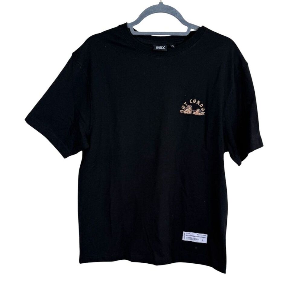 Boy London Black Cherub Oversized T-shirt Size Small NWOT